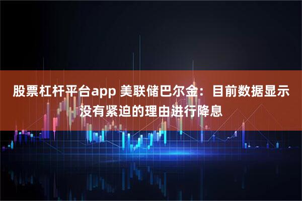 股票杠杆平台app 美联储巴尔金：目前数据显示没有紧迫的理由进行降息