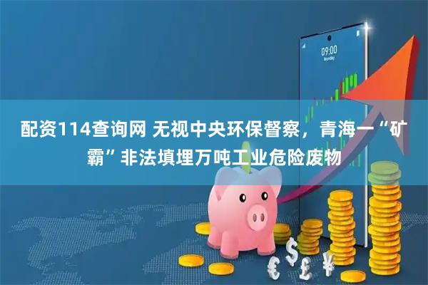 配资114查询网 无视中央环保督察，青海一“矿霸”非法填埋万吨工业危险废物